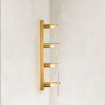Sculpted Marble Petal Wall Sconce in Four-Light - material detail