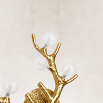 Sculptural Antler Globe Wall Sconce - opal globe detail