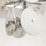 Product detail of Sculptural Marble Disc Chandelier 16.1" against a neutral background