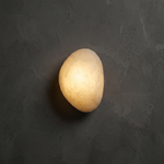 Sfera Alabaster Modern Wall Lamp Light by Dalmivik, complete fixture view