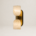 Orbita Modern Double Light Wall Sconce by Dalmivik, complete fixture view