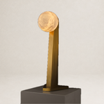 Orbita Modern Alabaster Table Lamp by Dalmivik, complete fixture view