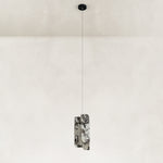 Product detail of Smoky Four-Panel Marble Pendant against a neutral background