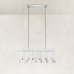 Product detail of Staggered White Marble Island Chandelier 47.2
