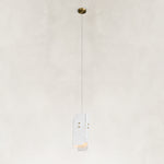 Tapered White Marble Blade Pendant shown against a neutral background