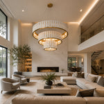 Three-Tier Marble Ring Chandelier 49.2