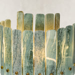 Product detail of Tiered Marble-Composite Panel Wall Sconce against a neutral background