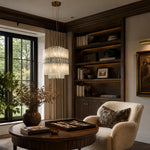 Tiered Marble Cylinder Chandelier 25.6