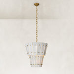 Tiered Tapered Marble Pendant shown in full against a neutral background
