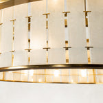 Product detail of Two-Tier White Marble Drum Chandelier 33.5