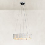 Two-Tier White Marble Ring Chandelier 31.5