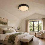 Veined Stone Diffuser Flush Mount - large-size bedroom installation