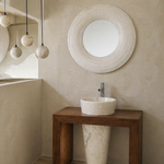 Alabaster Mirror D6 Alabaster Wall Sconce by Dalmivik, complete fixture view