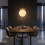 Disc + Orb Pendant Alabaster by Dalmivik, product or room detail view