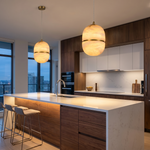 Double Orb Pendant Alabaster by Dalmivik, product or room detail view