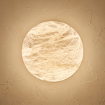 Egg Shape Ceiling Alabaster by Dalmivik, complete fixture view