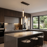 Linear Cylinder Cluster Alabaster Pendant Light by Dalmivik, product or room detail view