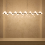 Linear Grape Pendant Alabaster by Dalmivik, complete fixture view