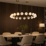 Linear Orb Pendant Alabaster by Dalmivik, product or room detail view