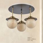 Saturn Ceiling (extra) Alabaster by Dalmivik, complete fixture view