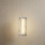 Harmon Modern Alabaster Pendant Light Fixtures 5.9" by Dalmivik, complete fixture view