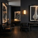Harmon Modern Alabaster Wall Sconce 5.9" by Dalmivik, complete fixture view