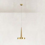 Polished Chrome Marble Drum Pendant 17.7" in Gold metal finish, shown as a complete fixture