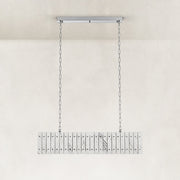 Rectangular marble island pendant shown in full against a neutral background