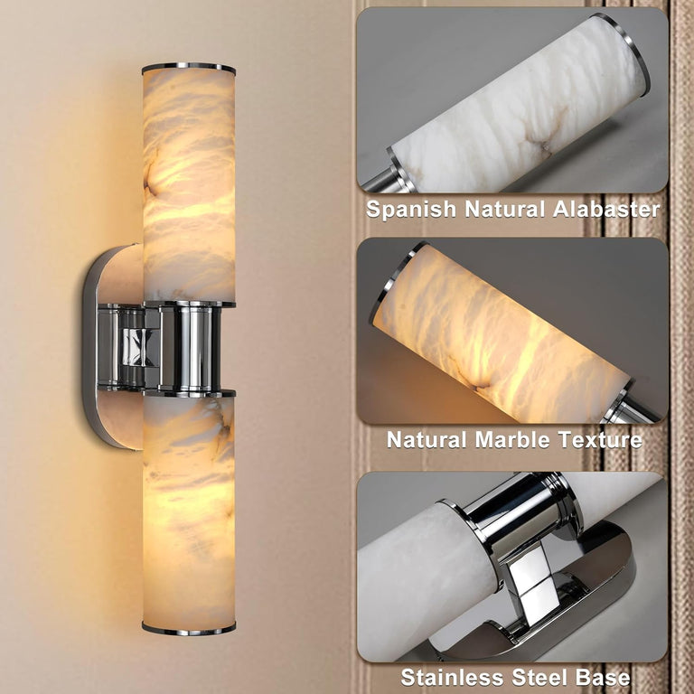 22.2" Alabaster Wall Sconce by Dalmivik, product or room detail view