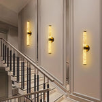 Anello Modern Linear Alabaster Sconce by Dalmivik, product or room detail view