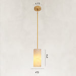 4-inch cylindrical pendant dimension drawing.