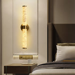 Anello Modern Linear Alabaster Sconce by Dalmivik, product or room detail view