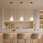 Teardrop Modern Alabaster Pendant Light by Dalmivik, product or room detail view