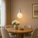 Teardrop Modern Alabaster Pendant Light by Dalmivik, product or room detail view