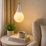 Teardrop Modern Alabaster Pendant Light by Dalmivik, product or room detail view
