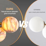 Modern Round Alabaster Chandelier by Dalmivik, product or room detail view