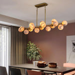 Modern Round Alabaster Chandelier by Dalmivik, product or room detail view