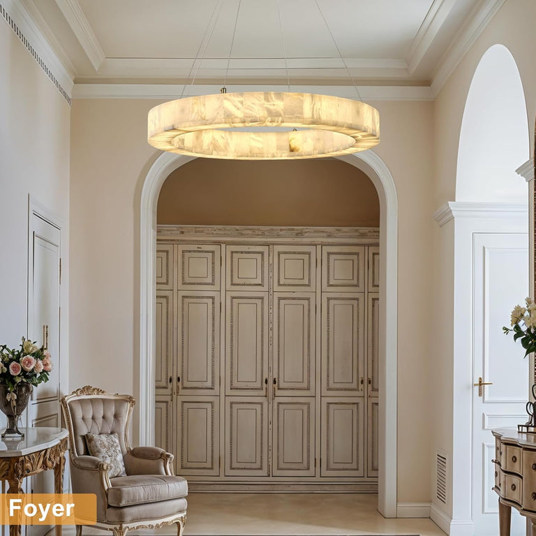 Modern Alabaster Chandelier by Dalmivik, product or room detail view