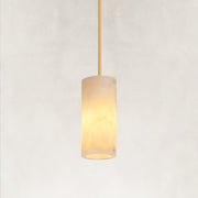 Sculpted Alabaster Mini Pendant - Gold complete fixture