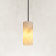 Sculpted Alabaster Mini Pendant - Black complete fixture