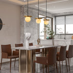 Orbita Alabaster Globe Pendant by Dalmivik, product or room detail view
