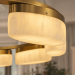 Amara Modern Ring Alabaster Chandelier by Dalmivik, product or room detail view