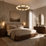 Amara Modern Ring Alabaster Chandelier by Dalmivik, product or room detail view