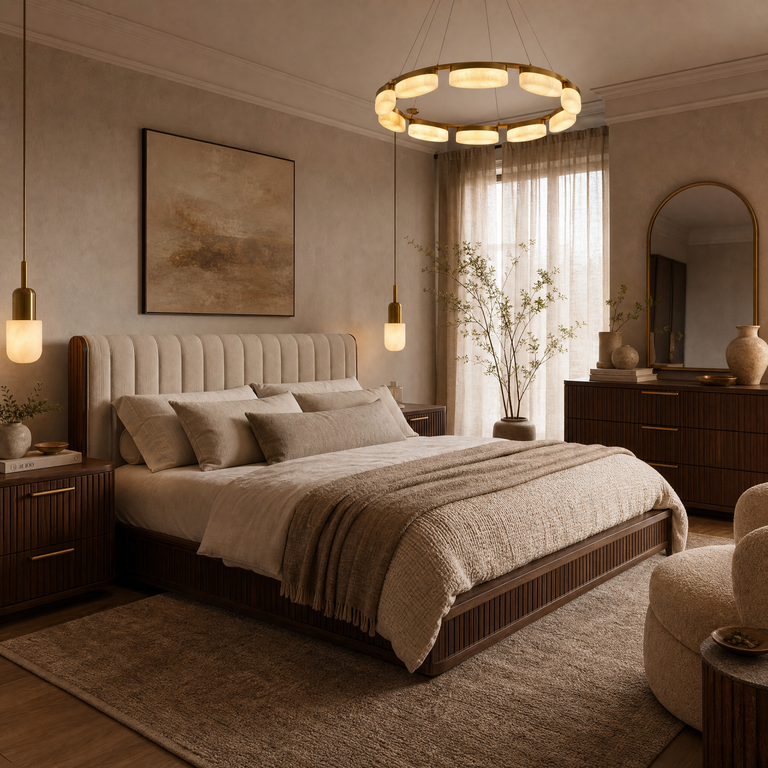 Amara Modern Ring Alabaster Chandelier by Dalmivik, product or room detail view
