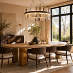 Hollis Tile Alabaster Round Pendant 31.5"D by Dalmivik, complete fixture view