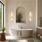 Anello Alabaster Vertical Wall Sconce by Dalmivik, product or room detail view