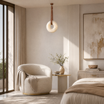Anello Modern Alabaster Ring Pendant Light by Dalmivik, product or room detail view