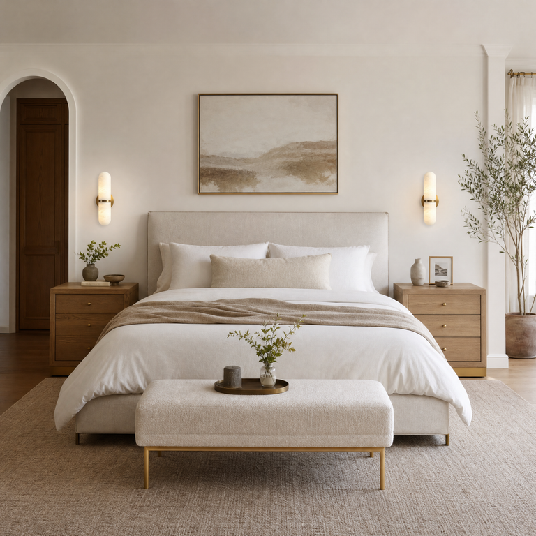 Anello Modern Brushed Brass Wall Sconce by Dalmivik, product or room detail view