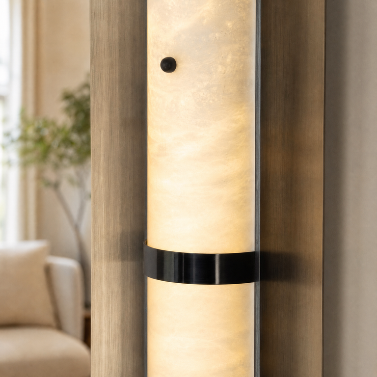 Arden Cylinder Black Wall Sconce by Dalmivik, product or room detail view