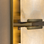 Blocco Modern Alabaster Linear Wall Sconce by Dalmivik, product or room detail view